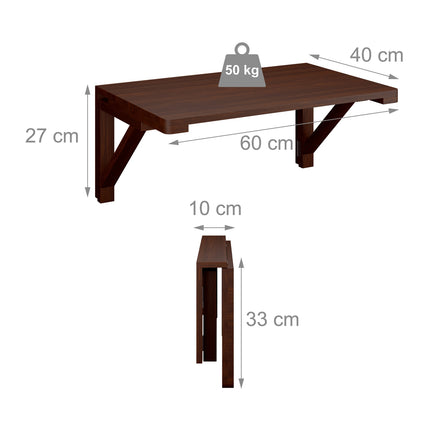 Wandmontierter Klapptisch für kleine Räume