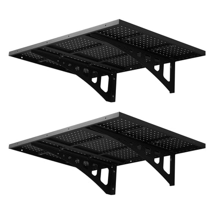 Wall-Mounted Garage Shelving, 2-Tier Steel, 254 kg