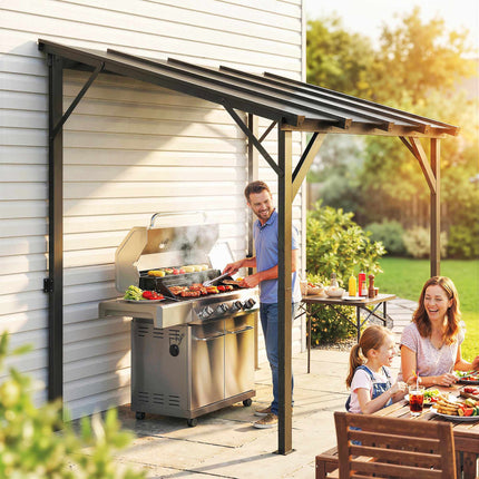 Wandmontierter Grillpavillon mit UPF50+ PC-Dach