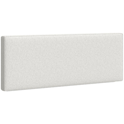 Wall-Mounted Headboard, Fabric Upholstery, 160x60 cm, Cream