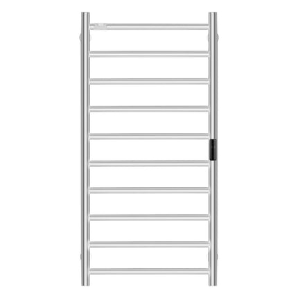 Wall-Mounted Heated Towel Rack, 10-Bar, Timer, IPX5