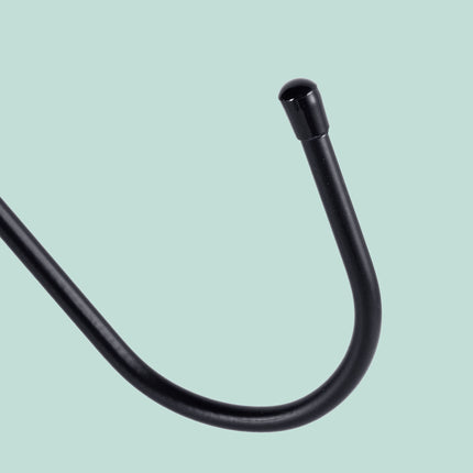 Wandhalterung für Bügeleisen mit Haken, Schwarz, Stahl