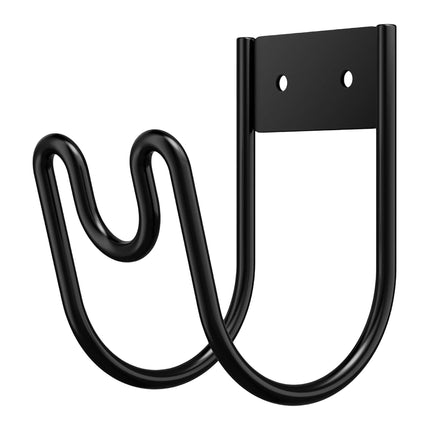 Wall-Mounted Iron Hose Holder, Black