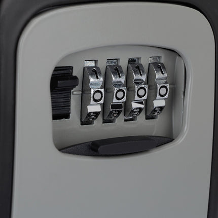 Wall-Mounted Key Safe with Combination Lock, Black/Grey