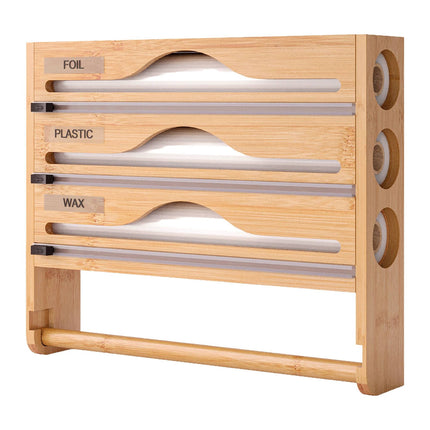 Wandmontierter Küchenrollen- und Folienspender mit Cutter
