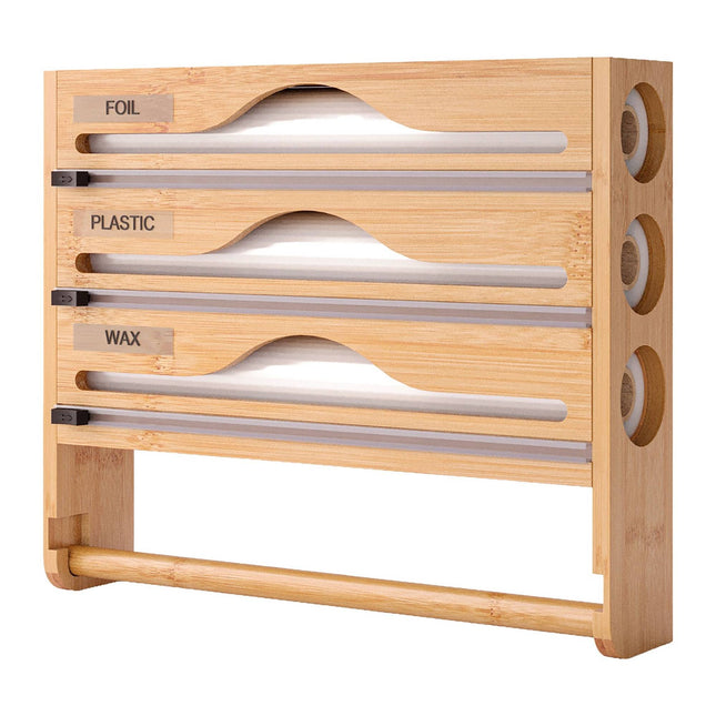 Wandmontierter Küchenrollen- und Folienspender mit Cutter