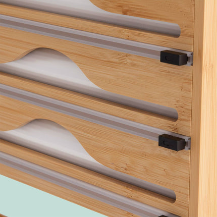 Wandmontierter Küchenrollen- und Folienspender mit Cutter