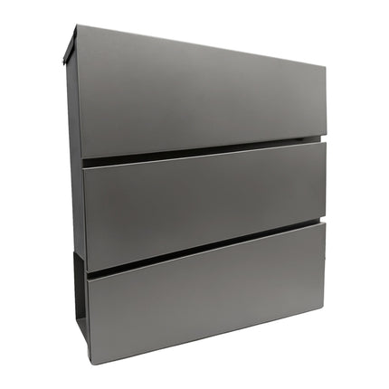 Wall-Mounted Letterbox with Magazine Holder and Rain Cover