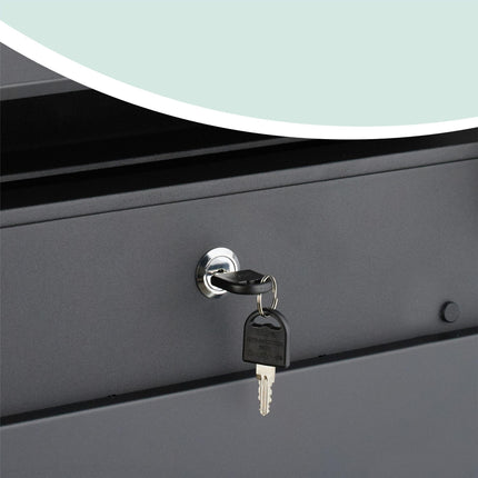 Wall-Mounted Letterbox with Magazine Holder and Rain Cover