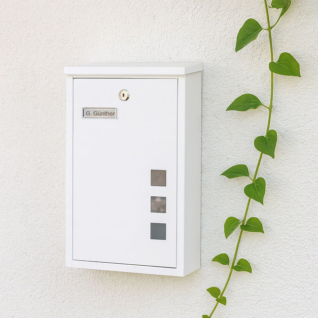 Wandbriefkasten mit Sichtfenstern