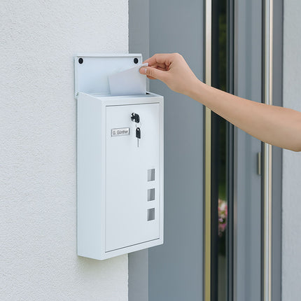 Wandbriefkasten mit Sichtfenstern