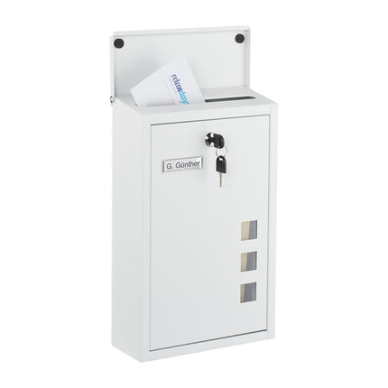 Wandbriefkasten mit Sichtfenstern