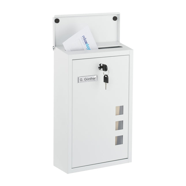 Wandbriefkasten mit Sichtfenstern