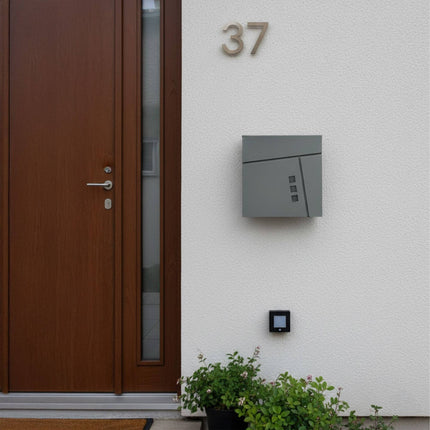 Wall-Mounted Mailbox with Newspaper Holder, Weatherproof