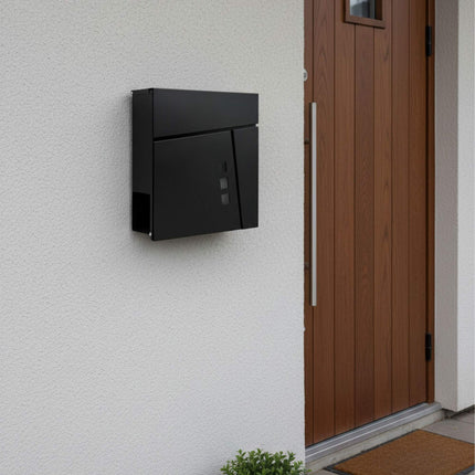 Wandbriefkasten mit Zeitungsfach, wetterfest