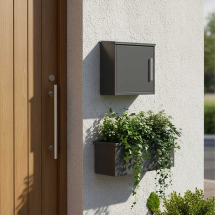 Wandbriefkasten aus Metall mit Schloss – Wetterfest