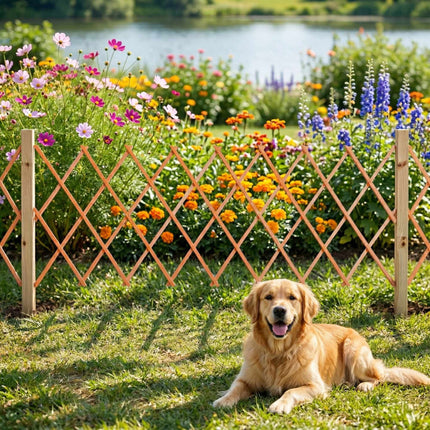 Wall-Mounted Plant Trellis Set, 3-Piece Extendable Wood