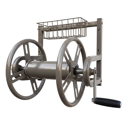 Wandmontierter Edelstahlschlauchaufroller mit Kurbel