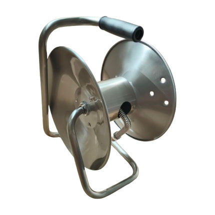 Wandmontierter Edelstahlschlauchaufroller mit Kurbel