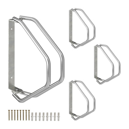 Wall-Mounted Swivelling Bike Rack Set, Steel