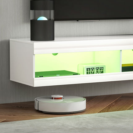 Wandmontierter TV-Ständer mit RGB-LED für 55-60 Zoll Fernseher