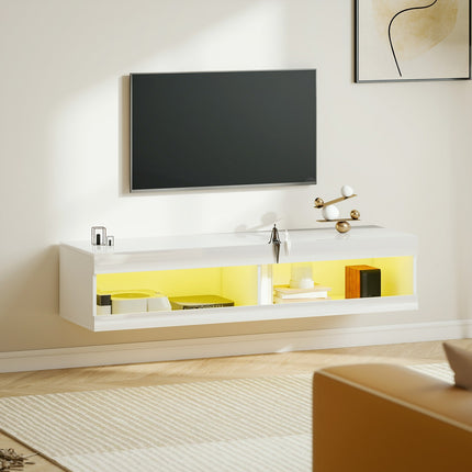 Wandmontierter TV-Ständer mit RGB-LED für 55-60 Zoll Fernseher
