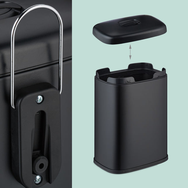 Wandmülleimer, 5 l, abnehmbarer Deckel