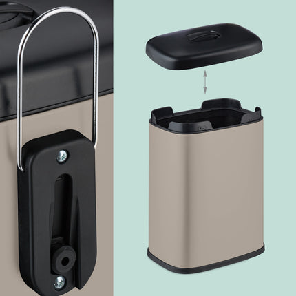 Wall-Mounted Waste Bin, 5L, Removable Lid