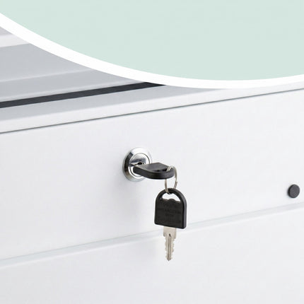 Wall-Mounted White Mailbox with Newspaper Holder