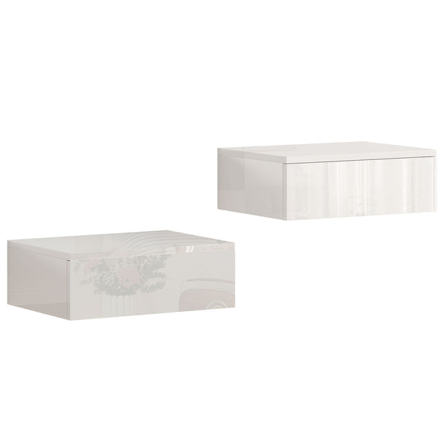 Wandmontierte Nachttische, Set, Schublade, Spanplatte