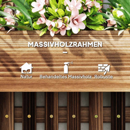 Wall-Mounted Wooden Planter Set, 60 x 16 x 80 cm