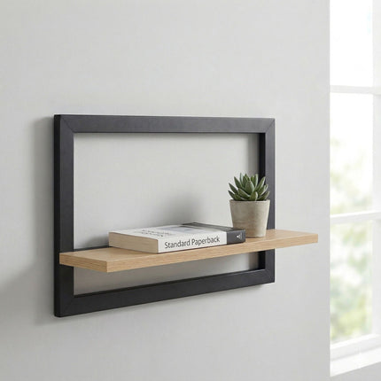 Wandregale 3er Set – Schwebend aus MDF mit Metallrahmen