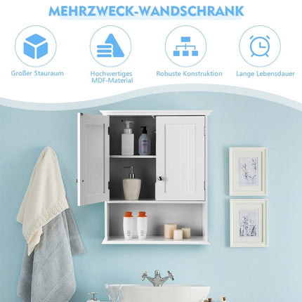 Hängeschrank Badschrank Hängeschrank Holzwandschrank 60 x 20 x 70,5 cm weiß