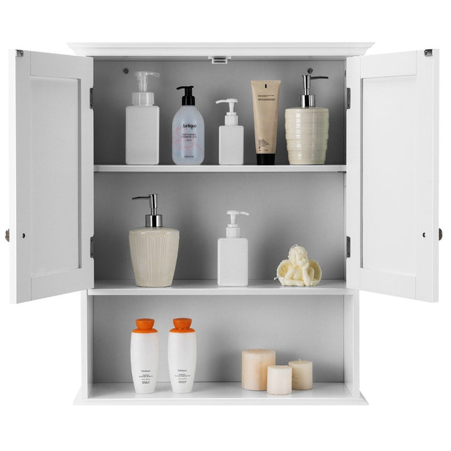 Hängeschrank Badschrank Hängeschrank Holzwandschrank 60 x 20 x 70,5 cm weiß