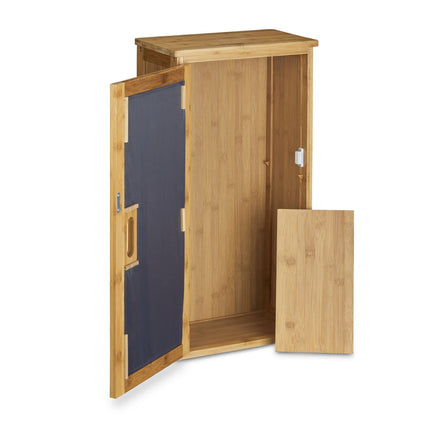 Wandschrank für Badezimmer Bambus 2 Regale
