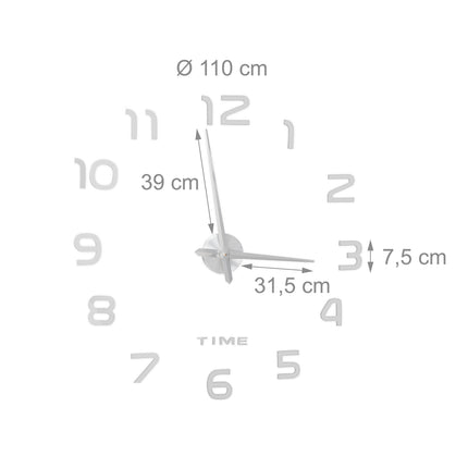 Wall clock DIY with 3D numbers