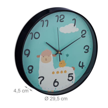 Wall clock Llama for children