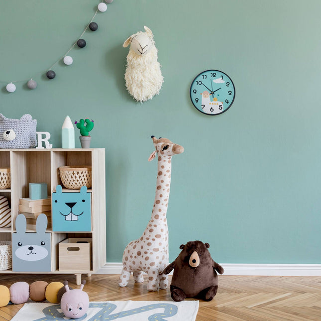Wanduhr Lama für Kinder