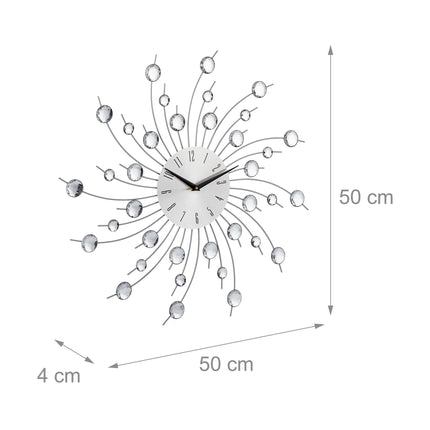 Wall clock XL with glitter
