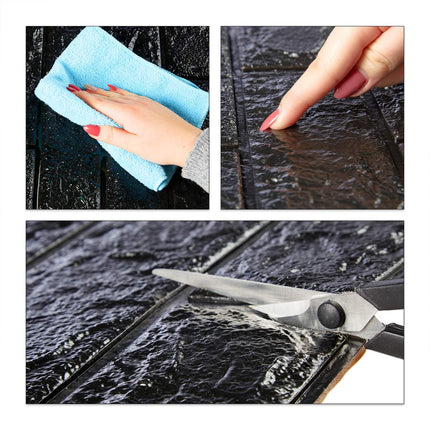 Ensemble de stickers muraux en brique, autocollants
