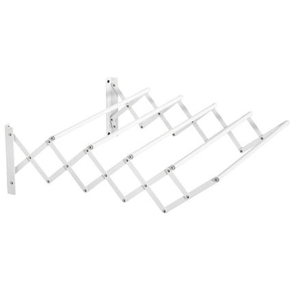 Space-saving wall dryer, white metal, indoor/outdoor