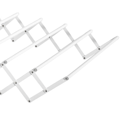 Space-saving wall dryer, white metal, indoor/outdoor