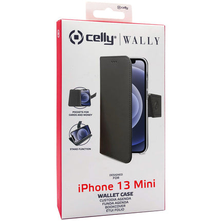 Étui portefeuille pour iPhone 13 Mini Noir