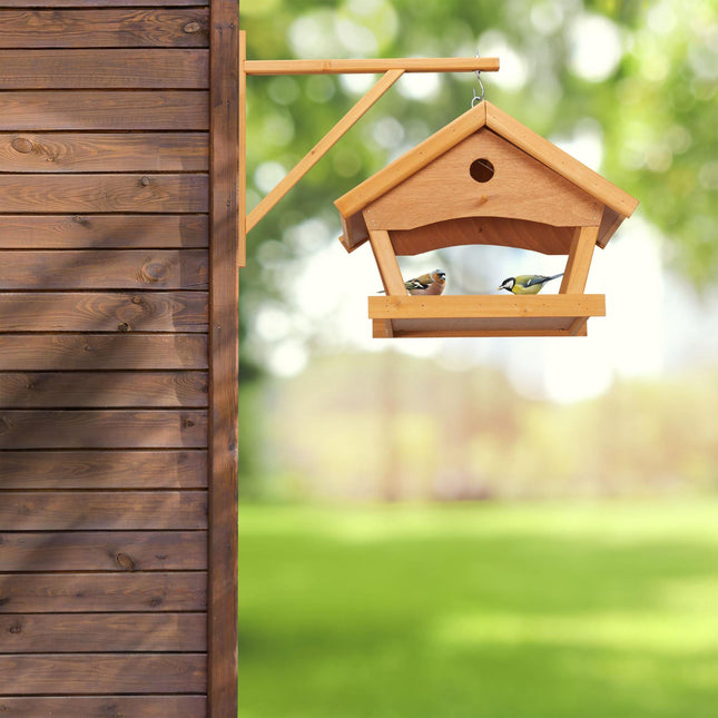 Wall for bird feeders