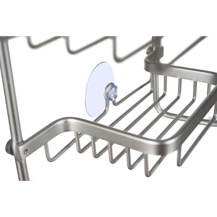 Wall-hung shower shelf - silver