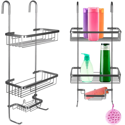 Wall-hung shower shelf - silver