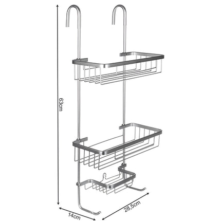 Wall-hung shower shelf - silver