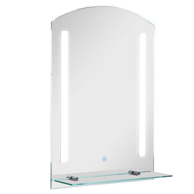 LED koupelnové zrcadlo s poličkou, voděodolné, 50x15.5x70cm