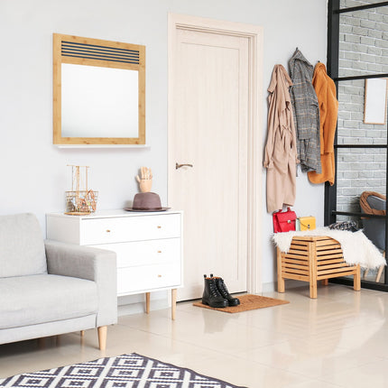 Wall mirror with shelf