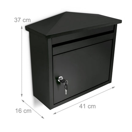 Wandbriefkasten schwarz